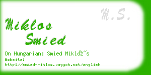 miklos smied business card